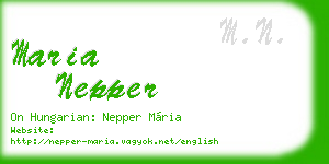 maria nepper business card